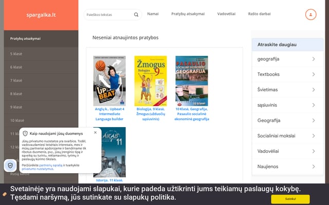 Screenshot of spargalka.lt
