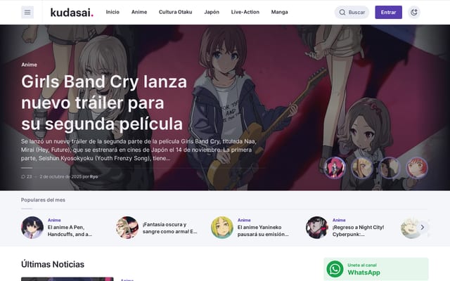 Screenshot of somoskudasai.com