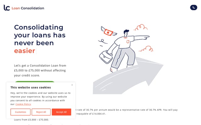 Screenshot of loanconsolidation.uk