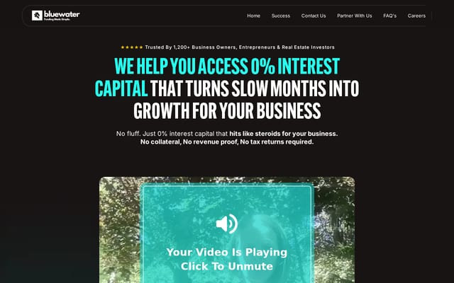Screenshot of bluewaterlending.co