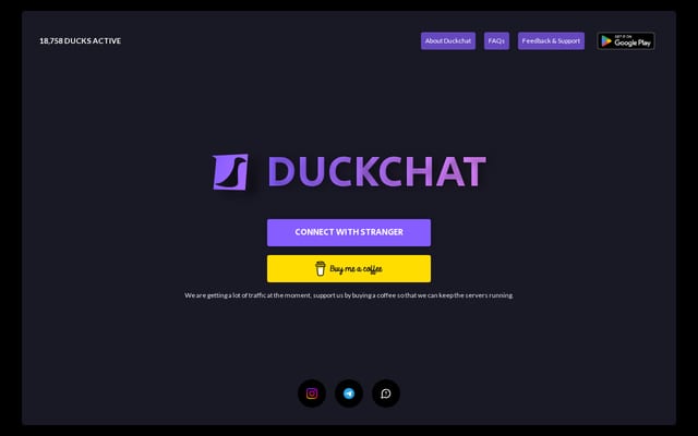 Screenshot of duckchat.club