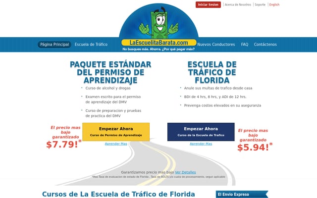 Screenshot of laescuelitabarata.com