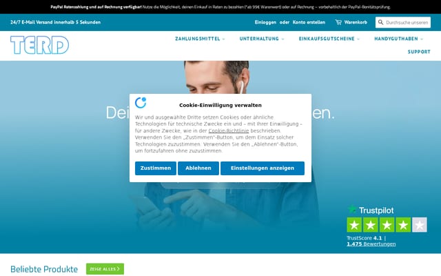 Screenshot of terd.de