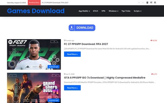 Screenshot of freenetdownload.com