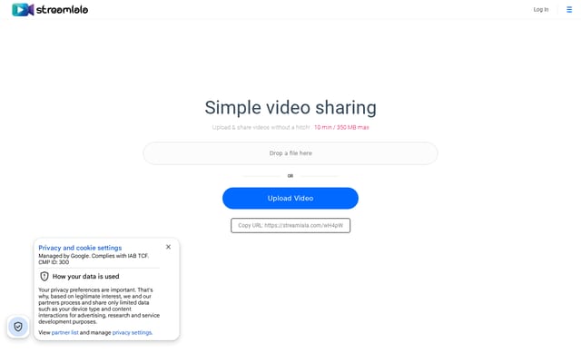 Screenshot of streamlala.com