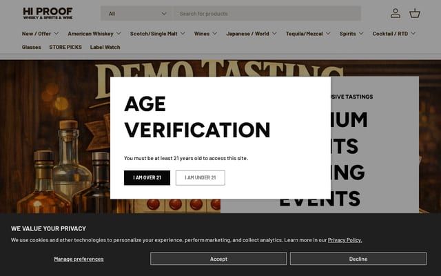 Screenshot of hiproof.com