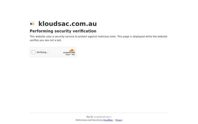 Screenshot of kloudsac.com.au