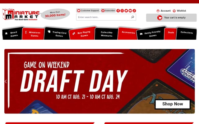 Screenshot of miniaturemarket.com