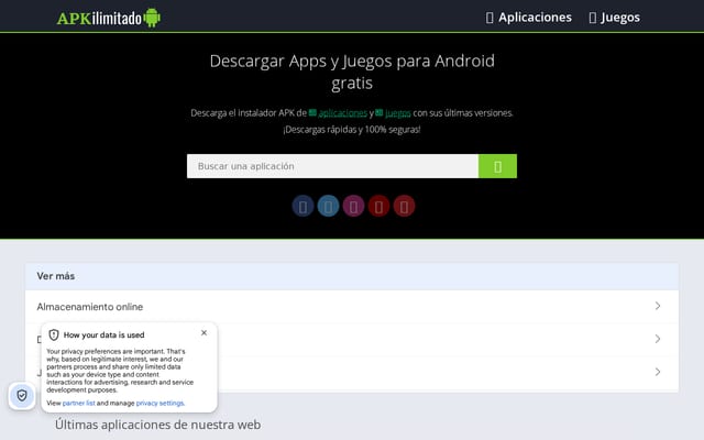 Screenshot of apkilimitado.com