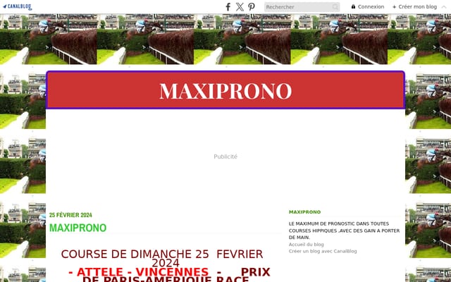 Screenshot of maxicheval.canalblog.com
