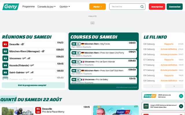 Screenshot of geny.com