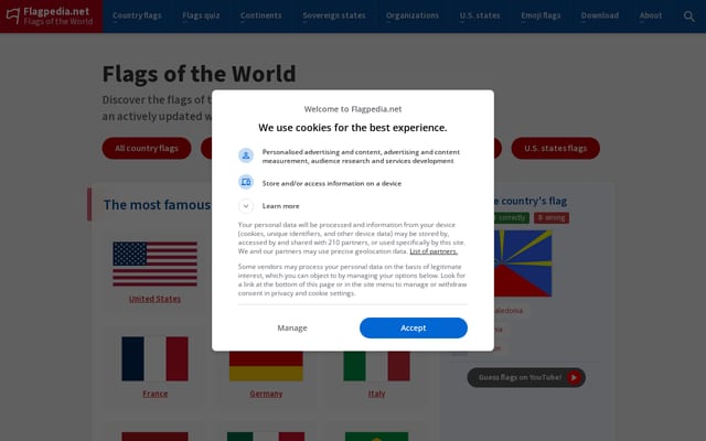 Screenshot of flagpedia.net