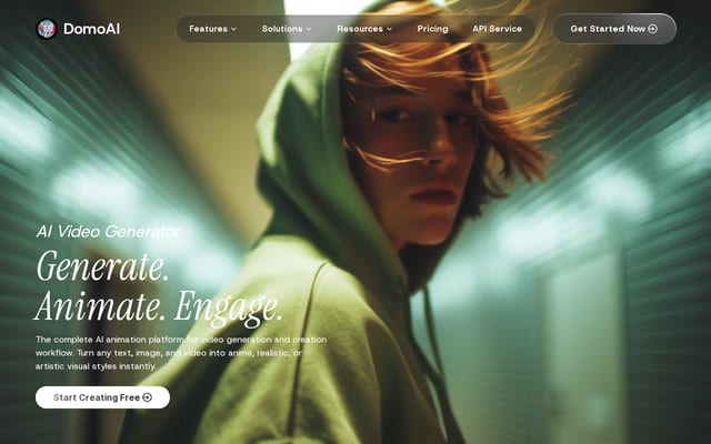 Screenshot of domoai.app