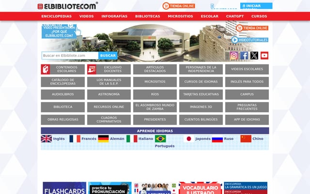 Screenshot of elbibliote.com
