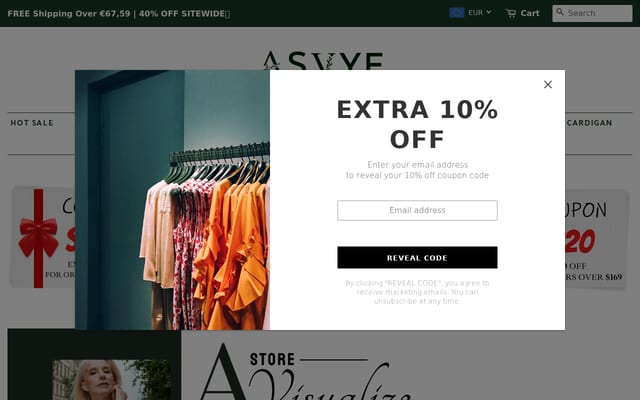 Screenshot of asvye.com