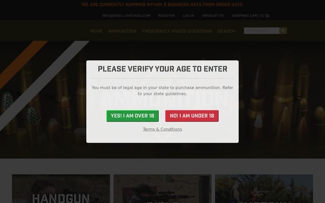 Screenshot of shell-shocked.com