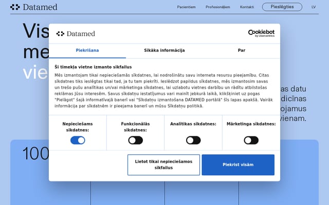 Screenshot of datamed.lv