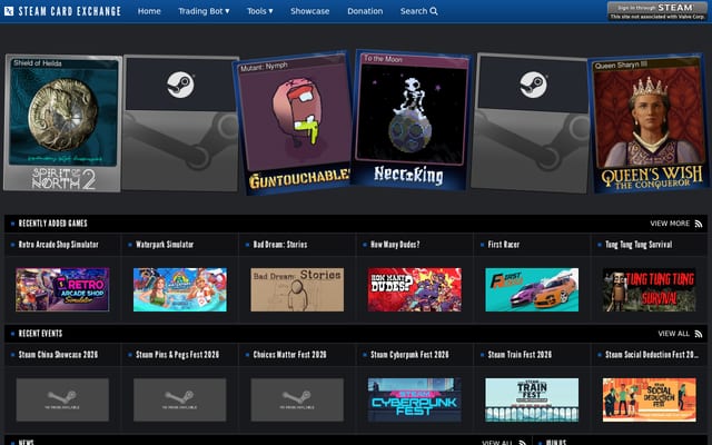 Screenshot of steamcardexchange.net