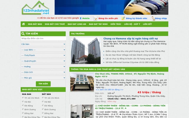 Screenshot of 123nhadatviet.net