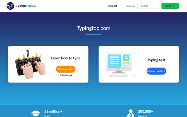 Screenshot of typingtop.com