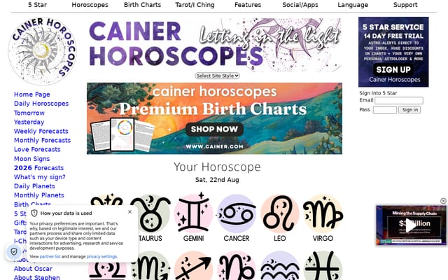 Screenshot of cainer.com