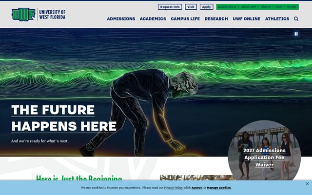 Screenshot of uwf.edu