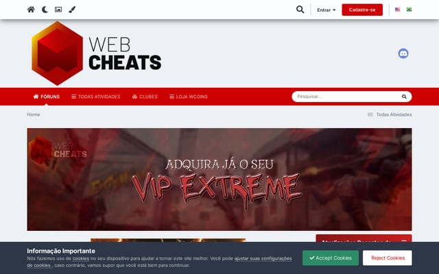 Screenshot of webcheats.com.br