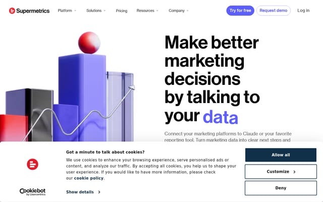 Screenshot of supermetrics.com