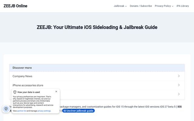Screenshot of zeejb.com