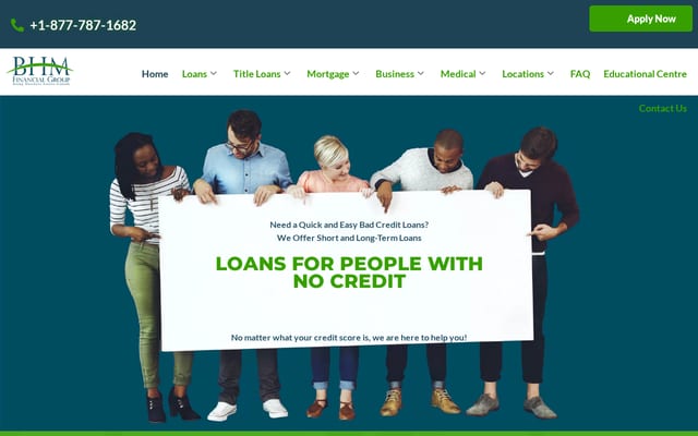 Screenshot of bhmfinancial.com