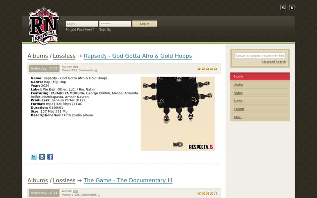Screenshot of respecta.is