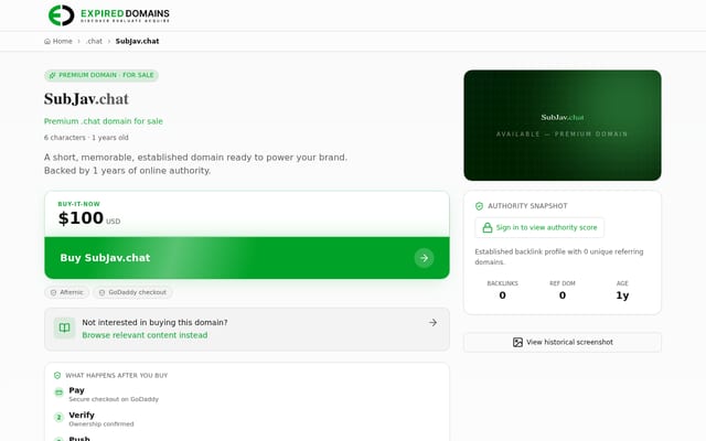 Screenshot of subjav.chat