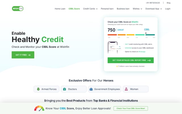 Screenshot of wishfin.com
