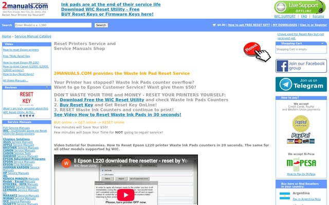 Screenshot of 2manuals.com