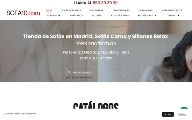 Screenshot of sofa10.com