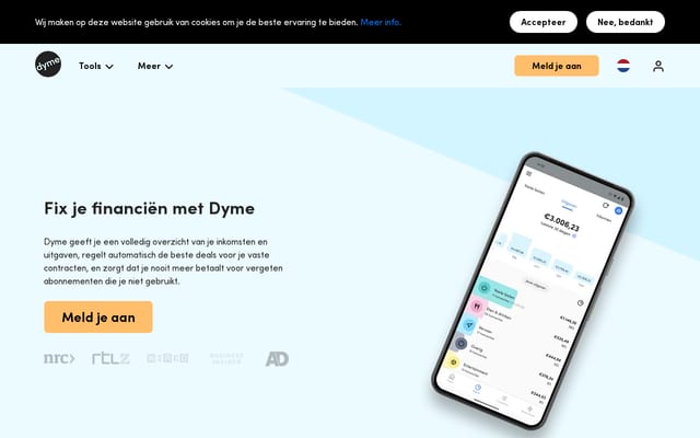 Screenshot of dyme.app