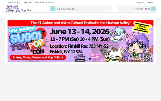 Screenshot of mugentoys.com