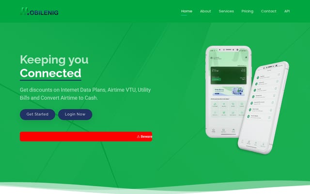 Screenshot of mobilenig.com
