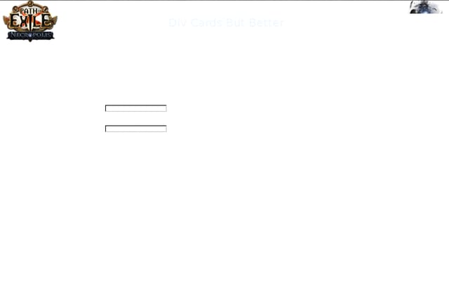 Screenshot of divcards.io