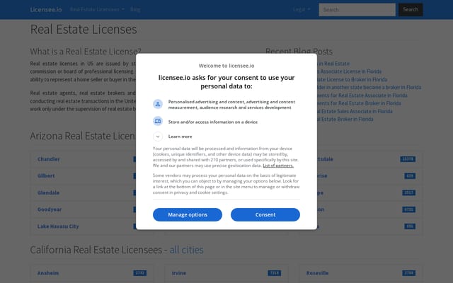Screenshot of licensee.io