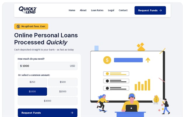 Screenshot of quick2lend.com