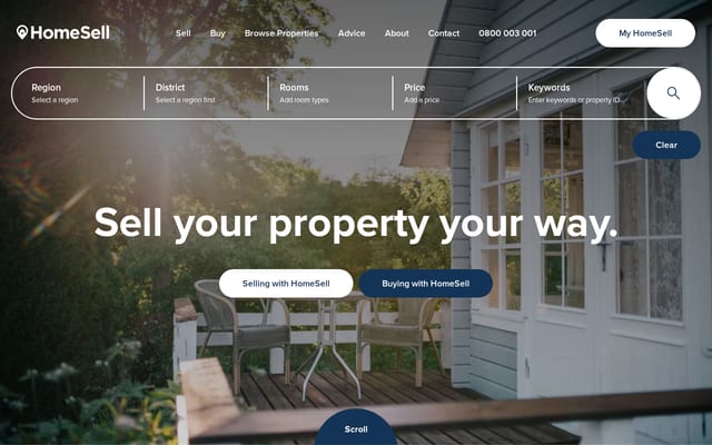 Screenshot of homesell.co.nz