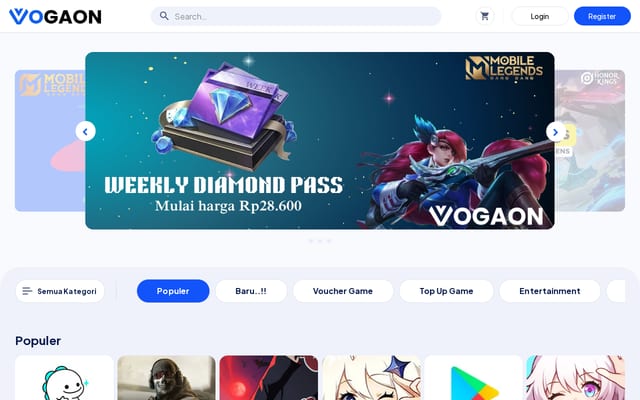 Screenshot of vogaon.com