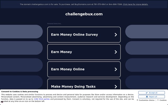 Screenshot of challengebux.com