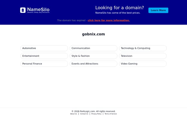 Screenshot of gobnix.com