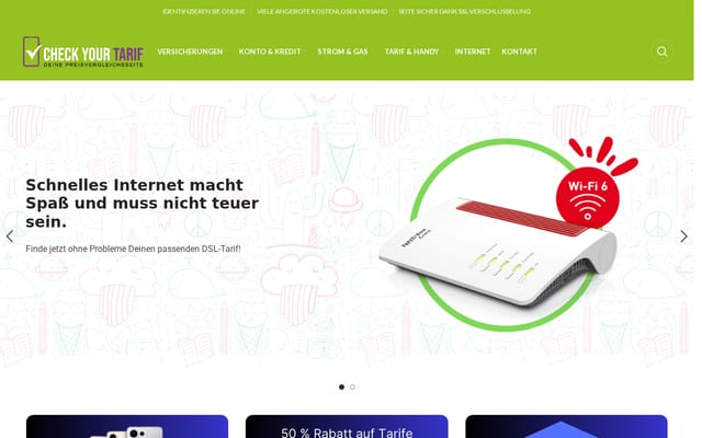 Screenshot of checkyourtarif.de