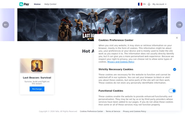 Screenshot of yallapay.live