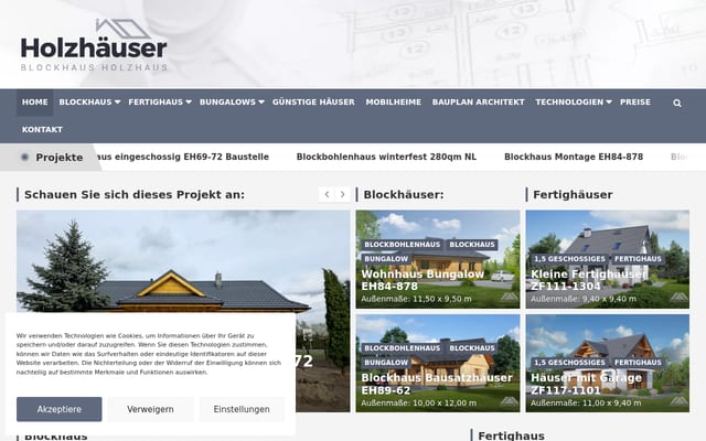 Screenshot of bystra-holzhaus.de