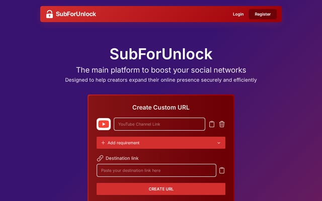 Screenshot of subforunlock.com