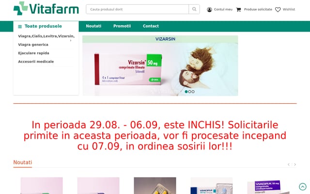 Screenshot of vitafarm.ro